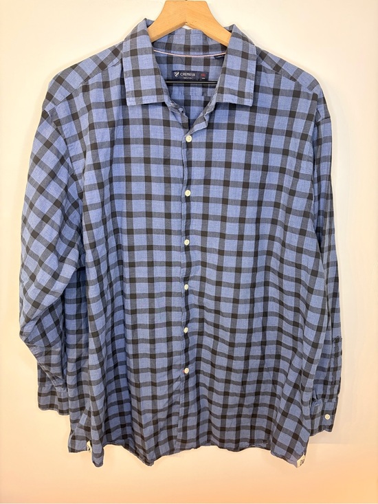 Daniel Cremieux Other - Cremieux Men’s Blue and Gray Plaid Button Down Collar Shirt, Size XXL
